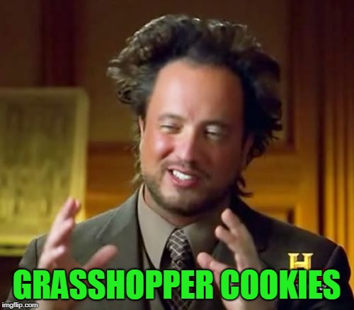 Ancient Aliens Meme | GRASSHOPPER COOKIES | image tagged in memes,ancient aliens | made w/ Imgflip meme maker