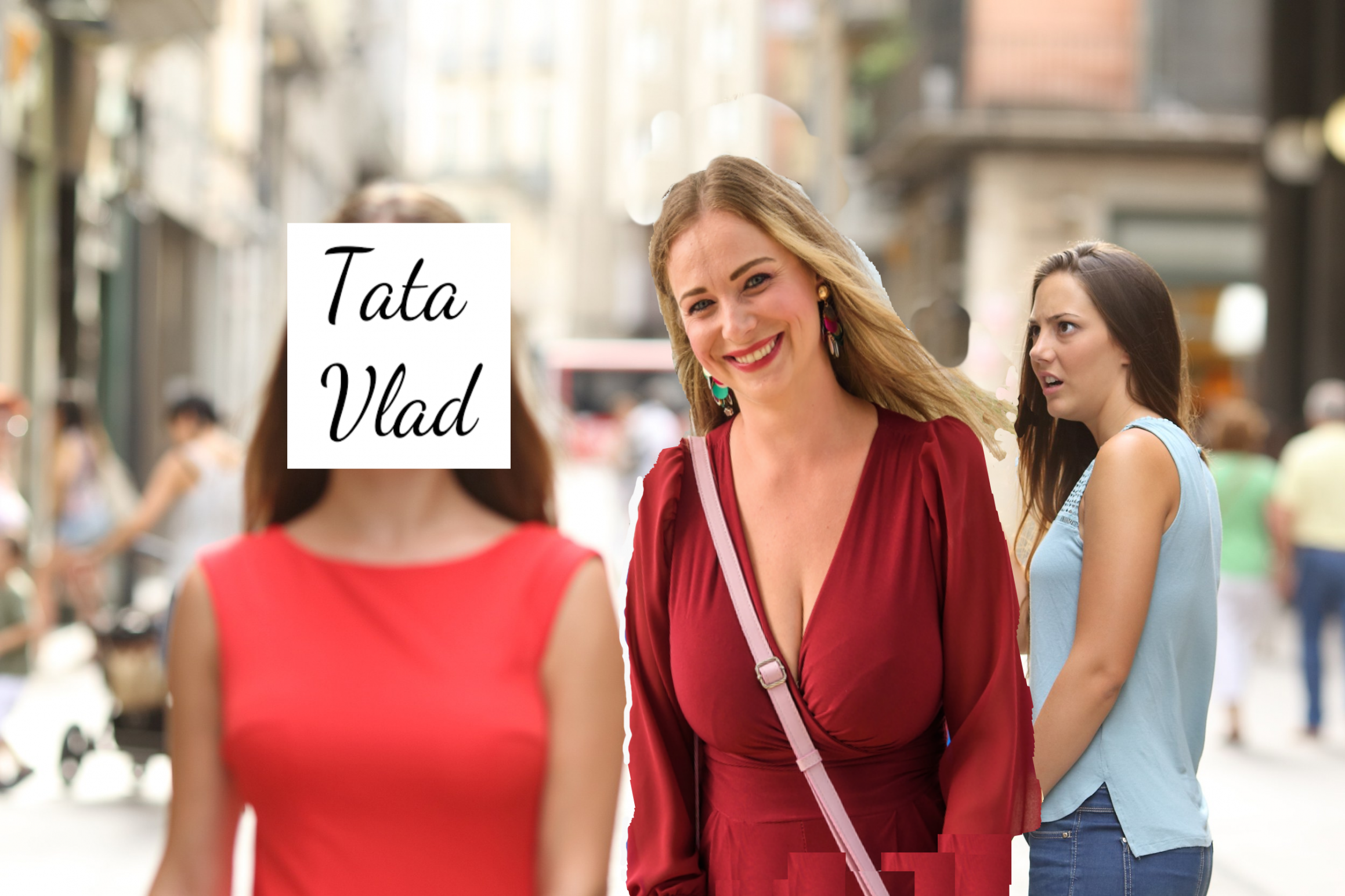 lorena tata vlad si admiratoarele Blank Meme Template