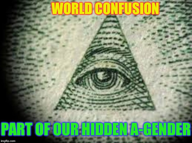 Iluminati | WORLD CONFUSION PART OF OUR HIDDEN A-GENDER | image tagged in iluminati | made w/ Imgflip meme maker