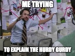conspiracy theory |  ME TRYING; TO EXPLAIN THE HURDY GURDY | image tagged in conspiracy theory | made w/ Imgflip meme maker
