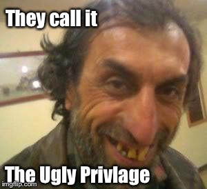 Ugly Guy | They call it The Ugly Privlage | image tagged in ugly guy | made w/ Imgflip meme maker
