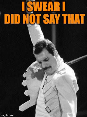 Freddie Mercury | I SWEAR I DID NOT SAY THAT | image tagged in freddie mercury | made w/ Imgflip meme maker