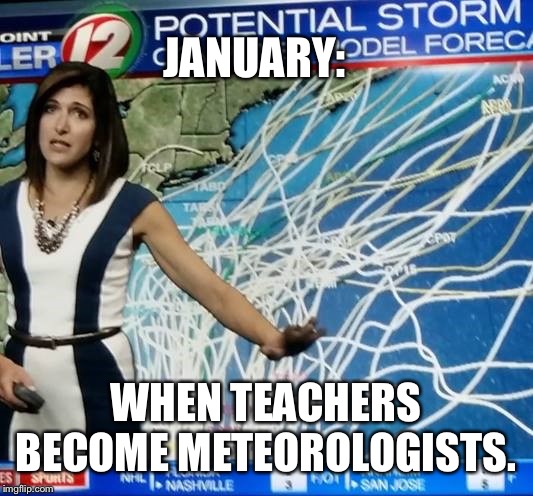 Image result for teachers in january meme