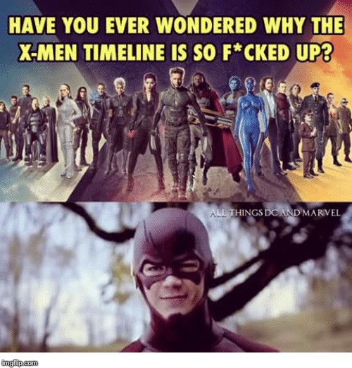 Barry! | image tagged in memes,funny,x men,the flash,superheroes,time travel | made w/ Imgflip meme maker