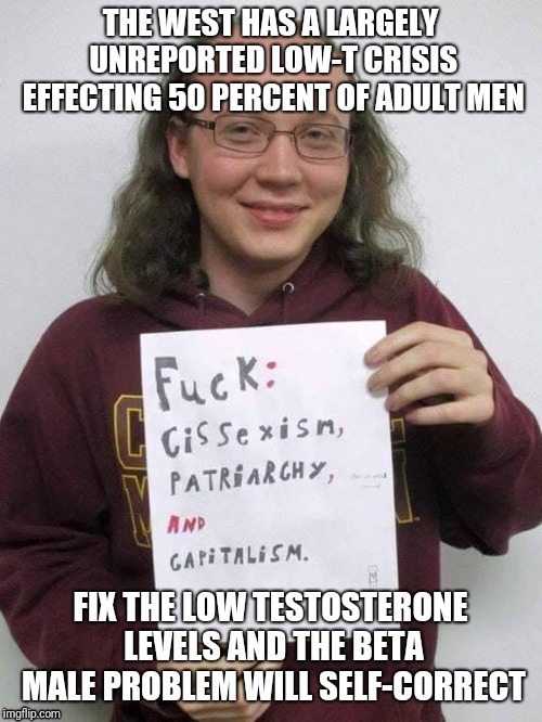 image tagged in low testosterone | made w/ Imgflip meme maker