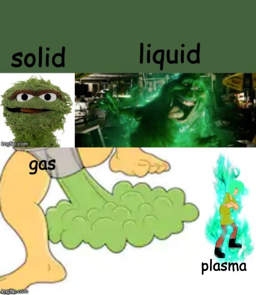 The 4 states of matter . . . .  | image tagged in science,memes,shaggy,ghostbusters,meme | made w/ Imgflip meme maker