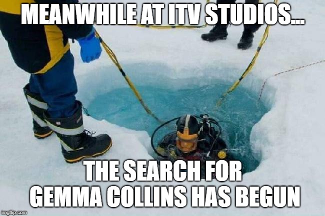 The Search for Gemma | MEANWHILE AT ITV STUDIOS... THE SEARCH FOR GEMMA COLLINS HAS BEGUN | image tagged in dancing | made w/ Imgflip meme maker