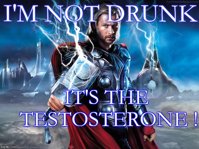 I'M NOT DRUNK; IT'S THE TESTOSTERONE ! | made w/ Imgflip meme maker