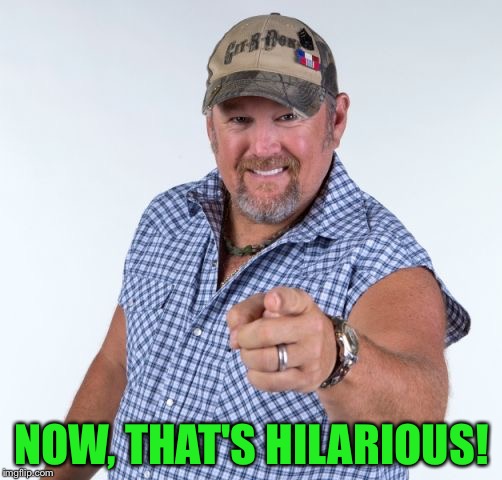 Larry the Cable Guy | NOW, THAT'S HILARIOUS! | image tagged in larry the cable guy | made w/ Imgflip meme maker