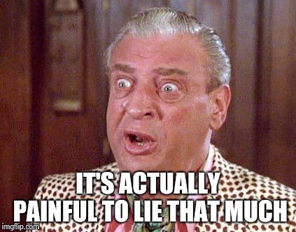 Rodney Dangerfield Shocked | IT'S ACTUALLY PAINFUL TO LIE THAT MUCH | image tagged in rodney dangerfield shocked | made w/ Imgflip meme maker