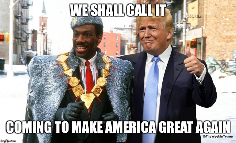 When you think of America, think of Akeem | WE SHALL CALL IT; COMING TO MAKE AMERICA GREAT AGAIN | image tagged in deemi semi,eddie trump,maga,ok thank you | made w/ Imgflip meme maker