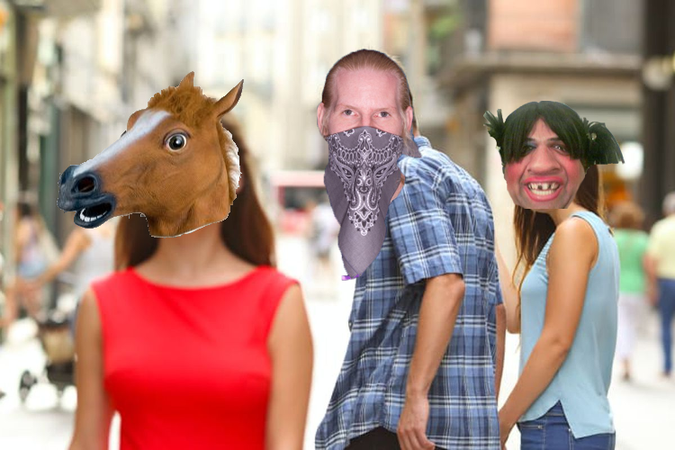 Who's that other horse? Blank Meme Template