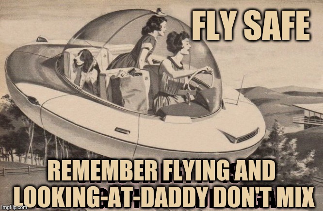 FLY SAFE REMEMBER FLYING AND LOOKING-AT-DADDY DON'T MIX | made w/ Imgflip meme maker