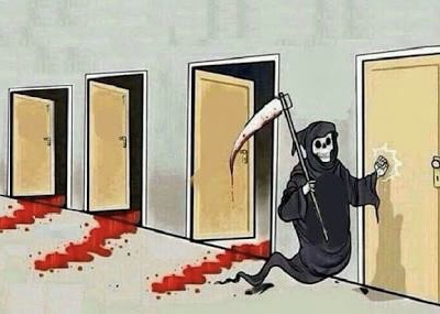 High Quality Grim reaper 4 doors Blank Meme Template