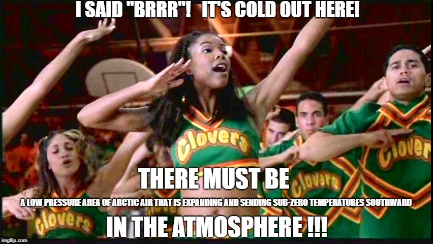 Bring On The Polar Vortex | I SAID "BRRR"!   IT'S COLD OUT HERE! THERE MUST BE; A LOW PRESSURE AREA OF ARCTIC AIR THAT IS EXPANDING AND SENDING SUB-ZERO TEMPERATURES SOUTHWARD; IN THE ATMOSPHERE !!! | image tagged in polar vortex,bring it on | made w/ Imgflip meme maker