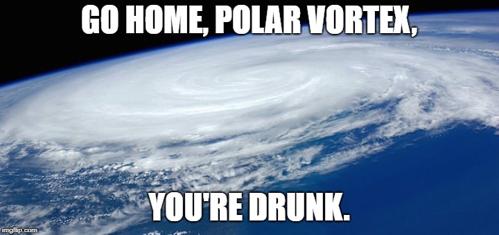 GO HOME, POLAR VORTEX, YOU'RE DRUNK. | image tagged in go home youre drunk,polar vortex,winter,extreme cold,cold weather,weather | made w/ Imgflip meme maker