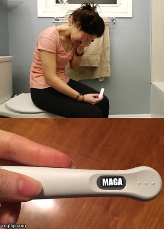 Another idiot about to be born... | MAGA | image tagged in unexpected results | made w/ Imgflip meme maker