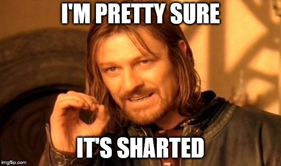 One Does Not Simply Meme | I'M PRETTY SURE IT'S SHARTED | image tagged in memes,one does not simply | made w/ Imgflip meme maker