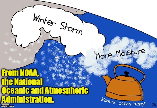 From NOAA, the National Oceanic and Atmospheric Administration. | image tagged in climate change,global warming,winter,noaa,blizzard | made w/ Imgflip meme maker