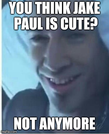 Tyler Connolly smile | YOU THINK JAKE PAUL IS CUTE? NOT ANYMORE | image tagged in tyler | made w/ Imgflip meme maker