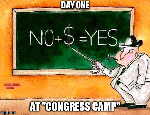 Congress Camp | DAY ONE; AT "CONGRESS CAMP" | image tagged in congress,alexandria ocasio-cortez,camp,camp congress,funny memes,political meme | made w/ Imgflip meme maker