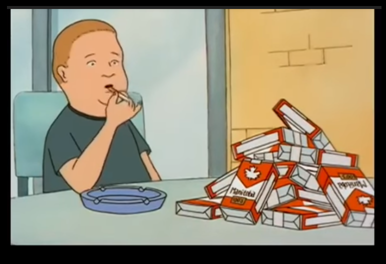 High Quality BOBBY HILL CIGARETTES BLANK Blank Meme Template