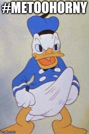 Horny Donald Duck | #METOOHORNY | image tagged in horny donald duck | made w/ Imgflip meme maker