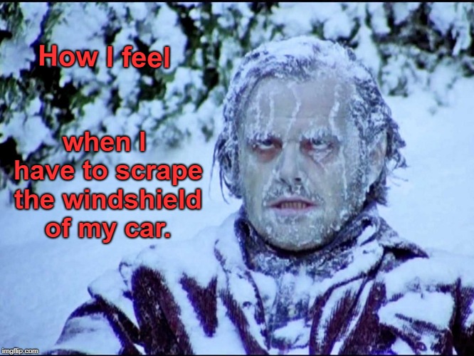 windshield fluid frozen in car