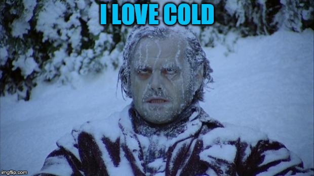 Cold | I LOVE COLD | image tagged in cold | made w/ Imgflip meme maker
