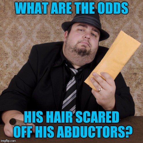 WHAT ARE THE ODDS HIS HAIR SCARED OFF HIS ABDUCTORS? | made w/ Imgflip meme maker