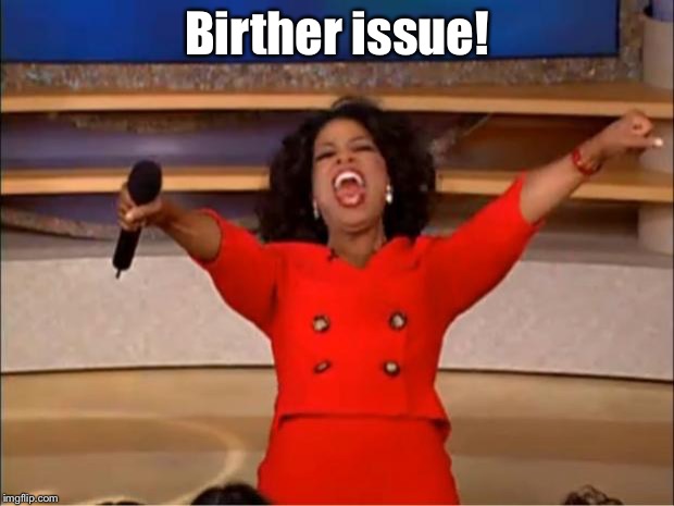 Oprah You Get A Meme | Birther issue! | image tagged in memes,oprah you get a | made w/ Imgflip meme maker