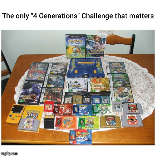 The only "4 Generations" Challenge that matters. | image tagged in pokemon,sexy,when you see the booty,fortnite,memes,pikachu | made w/ Imgflip meme maker
