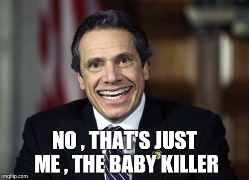 Andrew Cuomo | NO , THAT'S JUST ME , THE BABY KILLER | image tagged in andrew cuomo | made w/ Imgflip meme maker