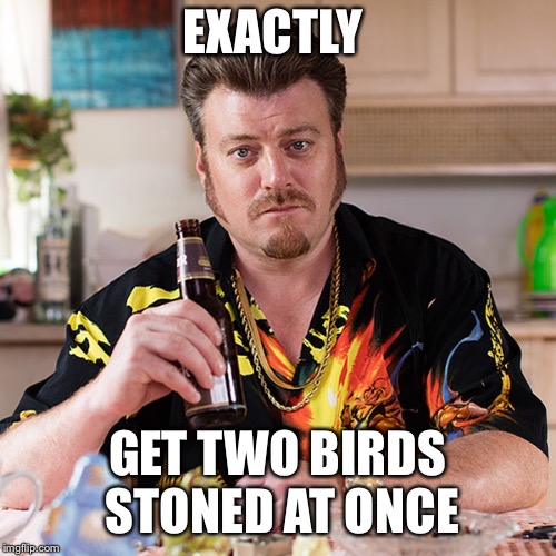 EXACTLY GET TWO BIRDS STONED AT ONCE | made w/ Imgflip meme maker