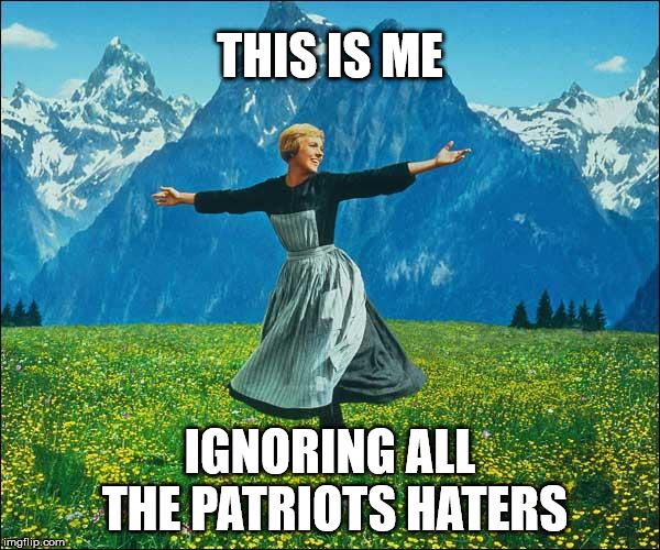 Sound of Music | THIS IS ME; IGNORING ALL THE PATRIOTS HATERS | image tagged in sound of music | made w/ Imgflip meme maker