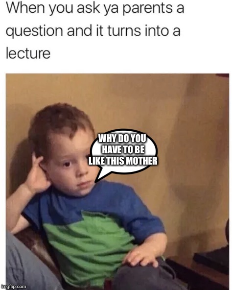 True for everyone in school | WHY DO YOU HAVE TO BE LIKE THIS MOTHER | image tagged in mom,school | made w/ Imgflip meme maker