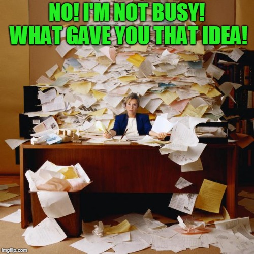 Busy | NO! I'M NOT BUSY! WHAT GAVE YOU THAT IDEA! | image tagged in busy | made w/ Imgflip meme maker