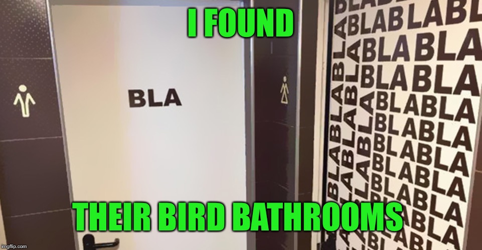 I FOUND THEIR BIRD BATHROOMS | made w/ Imgflip meme maker
