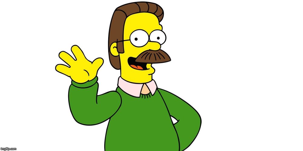 Ned Flanders Wave | image tagged in ned flanders wave | made w/ Imgflip meme maker