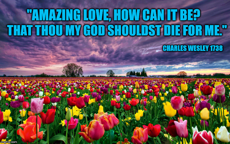 He really did! 
 | THAT THOU MY GOD SHOULDST DIE FOR ME."; "AMAZING LOVE, HOW CAN IT BE? CHARLES WESLEY 1738 | image tagged in jesus saves,god is love,christianity,jesus christ,yeshua | made w/ Imgflip meme maker