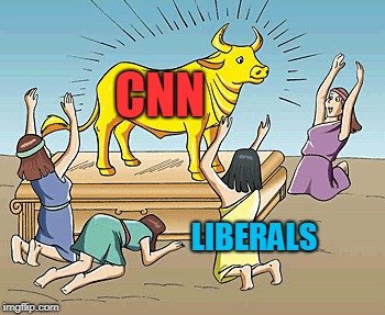 Oh Great One! Tell Us What To Think! | CNN; LIBERALS | image tagged in funny,cnn,liberals,brainwash | made w/ Imgflip meme maker