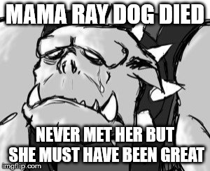 sorry for your loss ray dog | MAMA RAY DOG DIED; NEVER MET HER BUT SHE MUST HAVE BEEN GREAT | image tagged in raydog | made w/ Imgflip meme maker