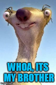 ice age | WHOA, ITS MY BROTHER | image tagged in ice age | made w/ Imgflip meme maker