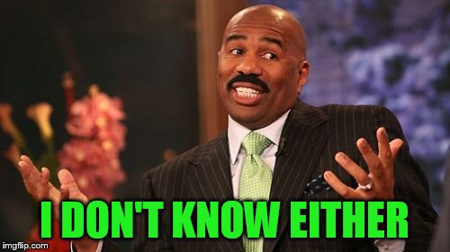 Steve Harvey Meme | I DON'T KNOW EITHER | image tagged in memes,steve harvey | made w/ Imgflip meme maker