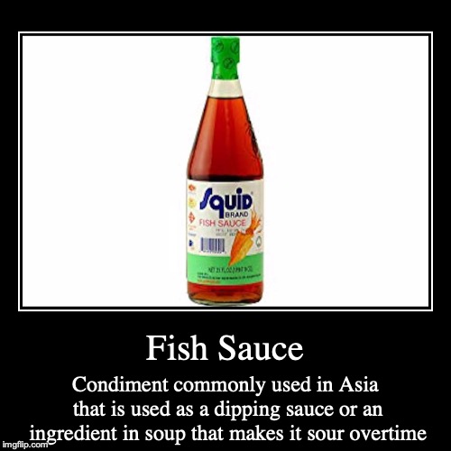 Fish Sauce | image tagged in demotivationals,fish sauce,food | made w/ Imgflip demotivational maker