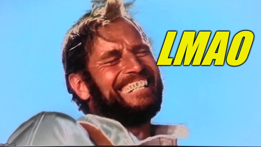 Charlton Heston Planet of the Apes Laugh | LMAO | image tagged in charlton heston planet of the apes laugh | made w/ Imgflip meme maker
