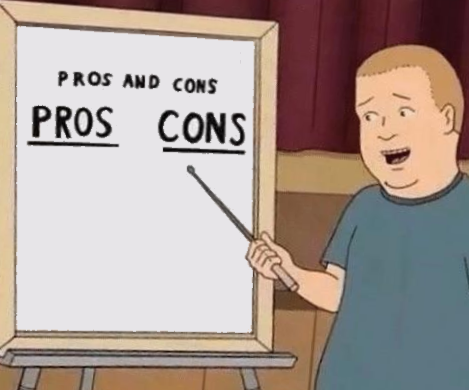 High Quality Pros and cons Blank Meme Template