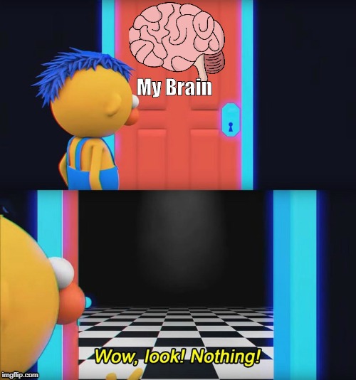 My Brain | My Brain | image tagged in funny memes,dhmis memes,wow look nothing | made w/ Imgflip meme maker