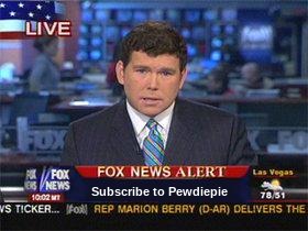 Fox news alert | Subscribe to Pewdiepie | image tagged in fox news alert | made w/ Imgflip meme maker