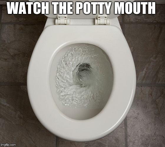 Toliet | WATCH THE POTTY MOUTH | image tagged in toliet | made w/ Imgflip meme maker
